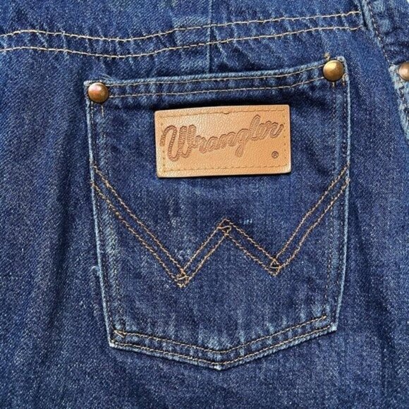 VTG 60s Wrangler Jean Mini Skirt Raw Hem Women’s S Misses 11-12 Mid Rise Retro - Picture 4 of 8